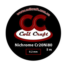Дріт для намотування спіралі CoilCraft, Nichrome Cr20Ni80 (0.2 мм), 5 м