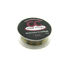 Проволока Nichrome Cr20Ni80. CoilCraft, диаметр 0,3 мм. Катушка 5 метров