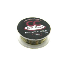 Дріт Nichrome Cr20Ni80. CoilCraft, діаметр 0,3мм. Котушка 5 метрів