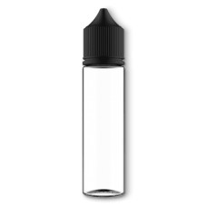 Бутылочка с носиком карандаш Unicorn Chubby V3,  PET, 60 мл. черная крышка