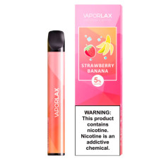 Одноразовая электронная сигарета Vaporlax 800 Strawberry Banana 50mg 500mAh
