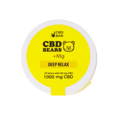 Желейні КБД + Mg ведмедики 25шт в банці 40г смак лимон 1000mg CBD Vegan