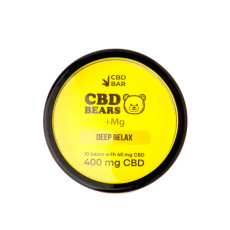 Желейні КБД + Mg ведмедики 10шт в шайбі 16г смак лимон 400mg CBD Vegan