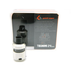 Обслуговуваний атомайзер GeekVape Tsunami 24 RDA Glass Window, сталевий