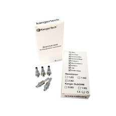 Випарник Dual Coil Upgrate для кліромайзера Kanger Protank 3, Mini Protank 3, AeroTank, Aerotank Mini, Aerotank Mega, EVOD 2, T3D, EVOD Glass - 2 Om Випарник Dual Coil Upgrate для кліромайзера Kanger Protank 3, Mini Protank 3, AeroTank, Aerotank Mini, Aerotank Mega, EVOD 2, T3D, EVOD Glass - 2 Om