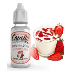 Ароматизатор Strawberries and Cream (Полуниця з вершками), Capella Flavors USA, пробник 1 мл